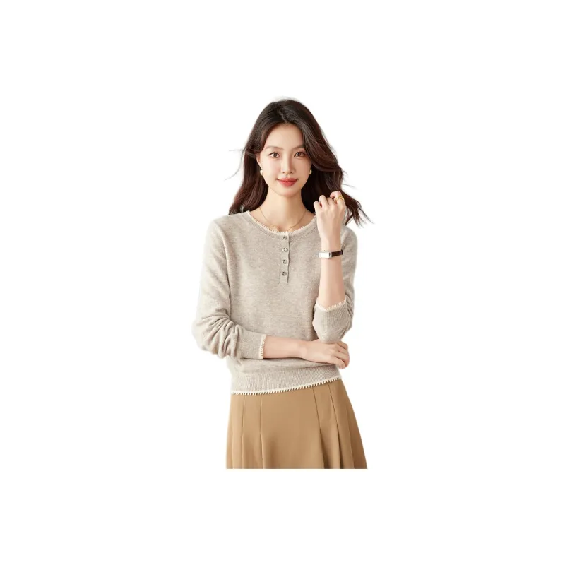 CARBAMMI Sweater Women's Floral Beige Camel-0