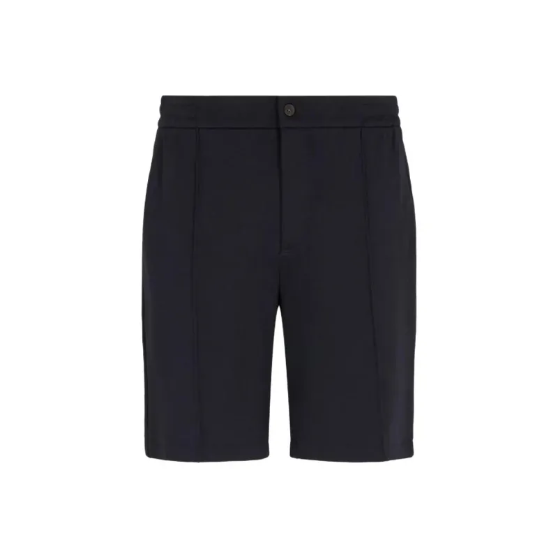 EMPORIO ARMANI Jersey Bermuda Shorts With Ribs-0