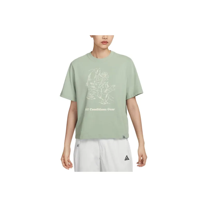 Nike T Shirt Women's Horizon Green-0