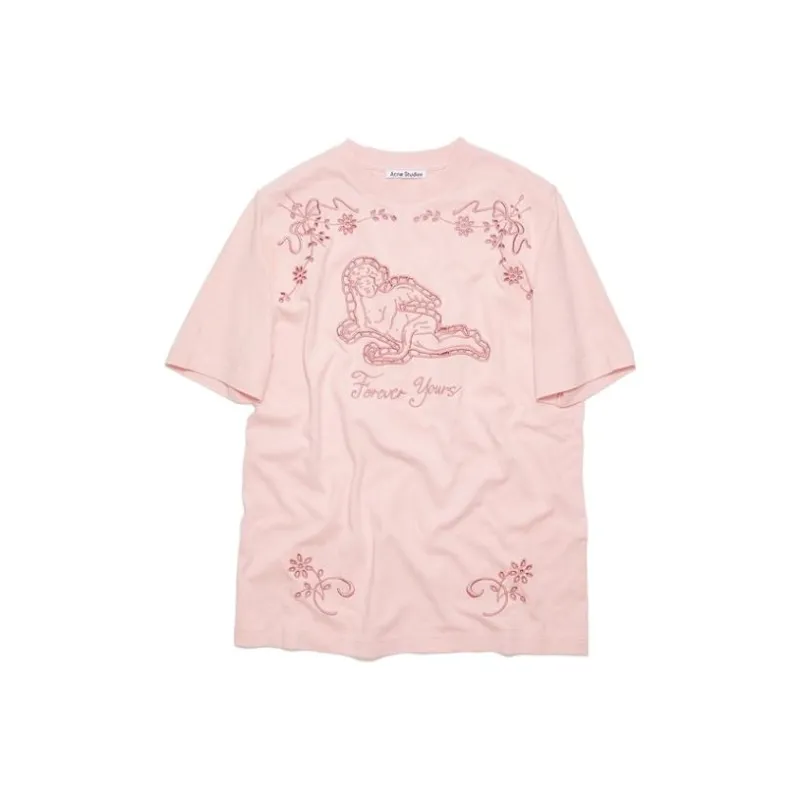 Acne Studios SS23 T Shirt Women's Light Pink-0