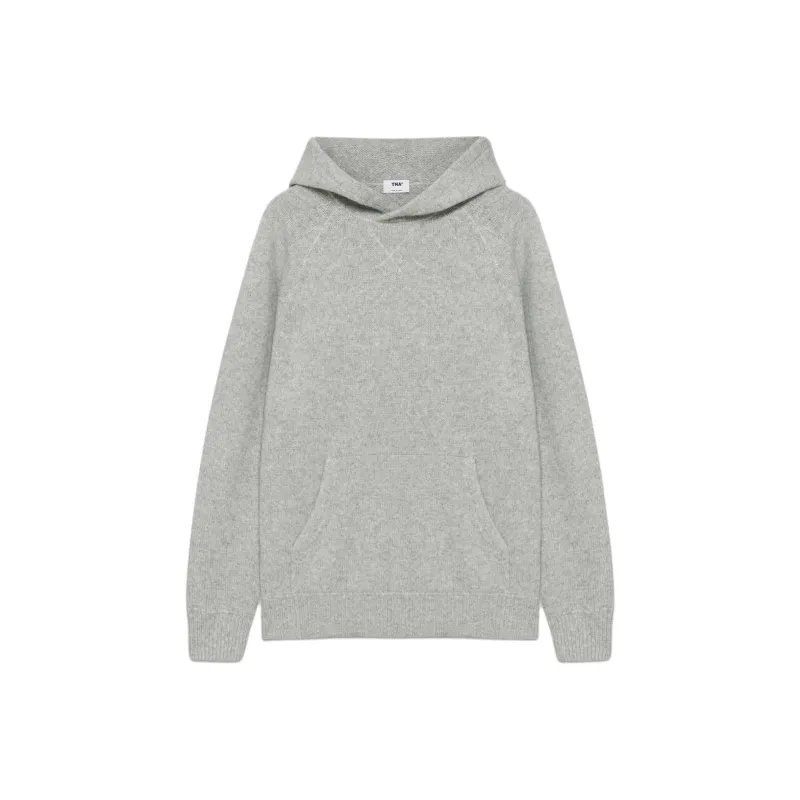 ARITZIA Tna Britton Merino Wool Hoodie Sweater Women's Heather Chrome Gray-0