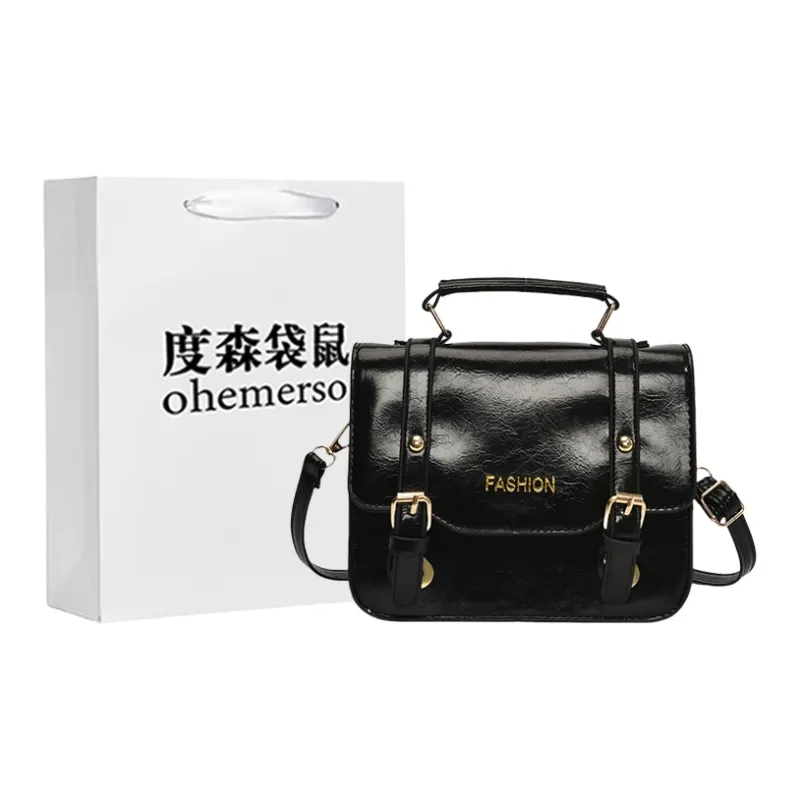 Dusen Kangaroo PU One Shoulder Handbag Women's Multicolor-24