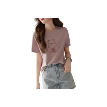 【dme】 T Shirt Women's Pink Purple