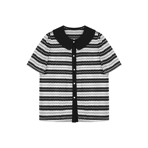 Still Quiet Shirt Women's Beige+Black-0