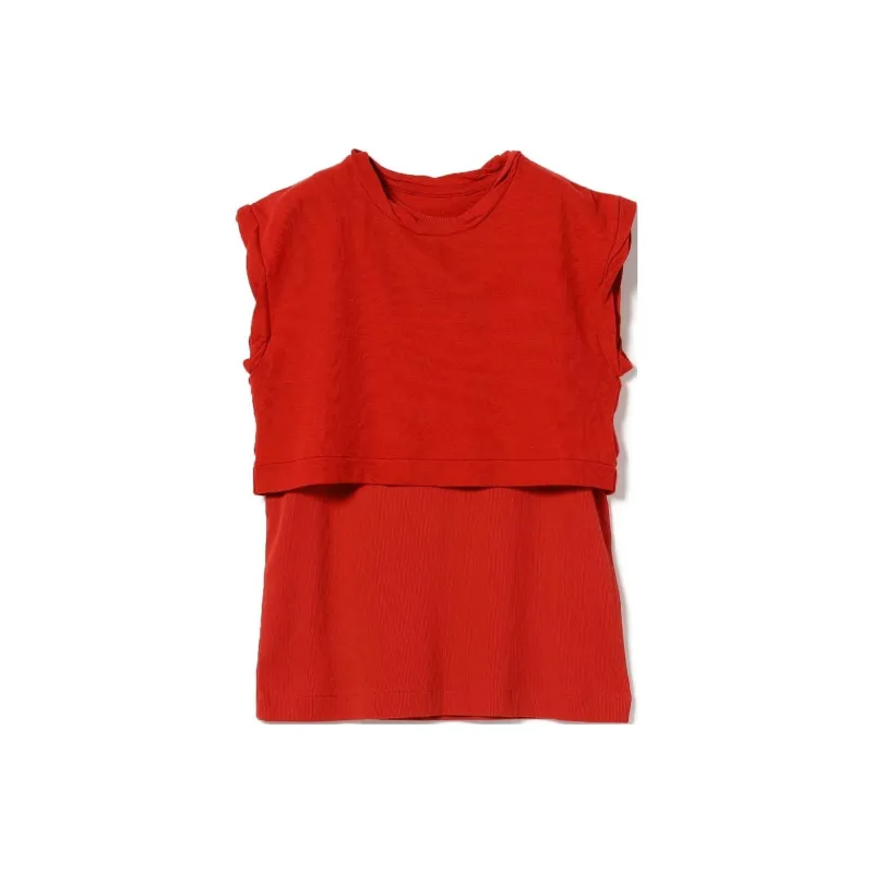 Beams T Shirts Women's Red-0