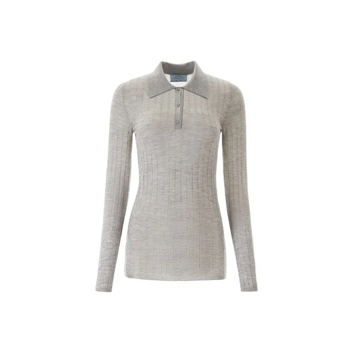 PRADA SS21 Polo Shirt Women's Gray-0