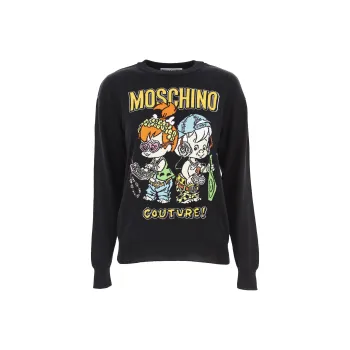 MOSCHINO X Flintstones Graphic Intarsia Jumper