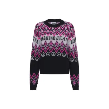 MOSCHINO Jeans Pattern Knitted Jumper