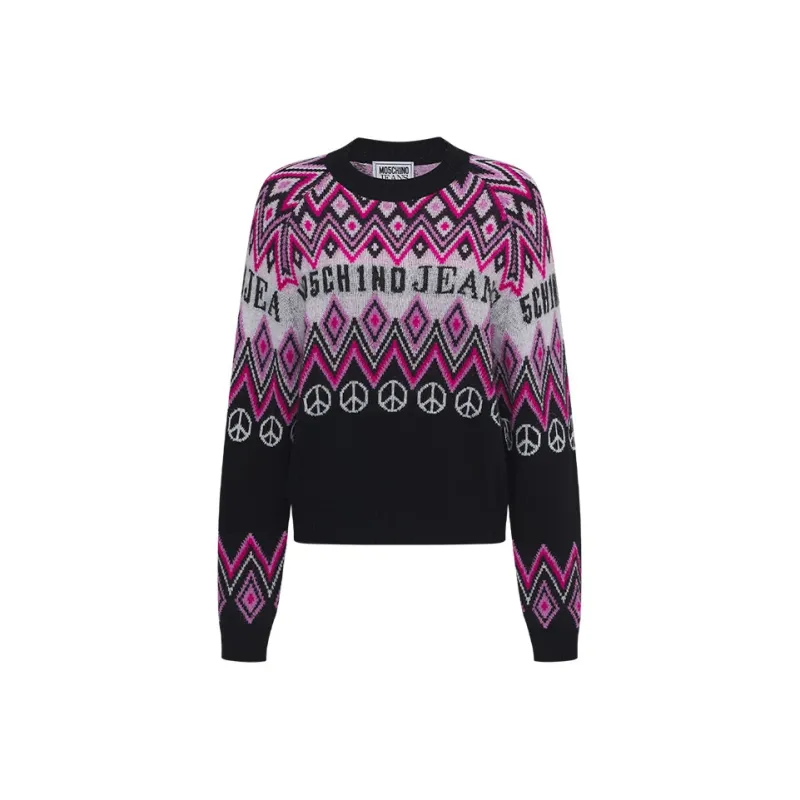 MOSCHINO Jeans Pattern Knitted Jumper-0