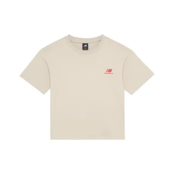New Balance Set in Sleeve T Shirt Women's Beige