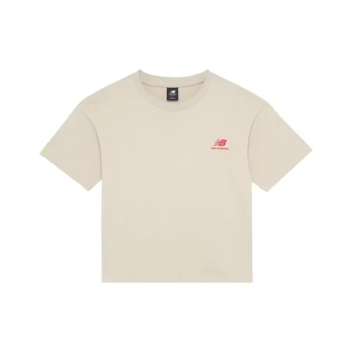 New Balance Set in Sleeve T Shirt Women's Beige