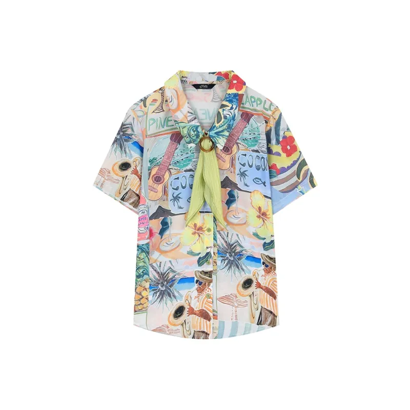 ELF SACK Shirts Women's Multicolor Orchard Vacation Palette-0
