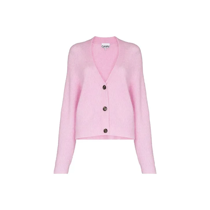 GANNI Soft Wool Knit 'Pink'-0