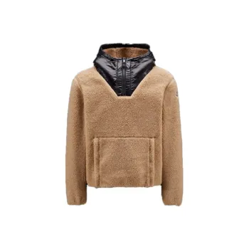 Moncler Women's Teddy Hoodie Brazilian Sand