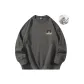 Crew Neck Fleece-Lined Dark Gray
