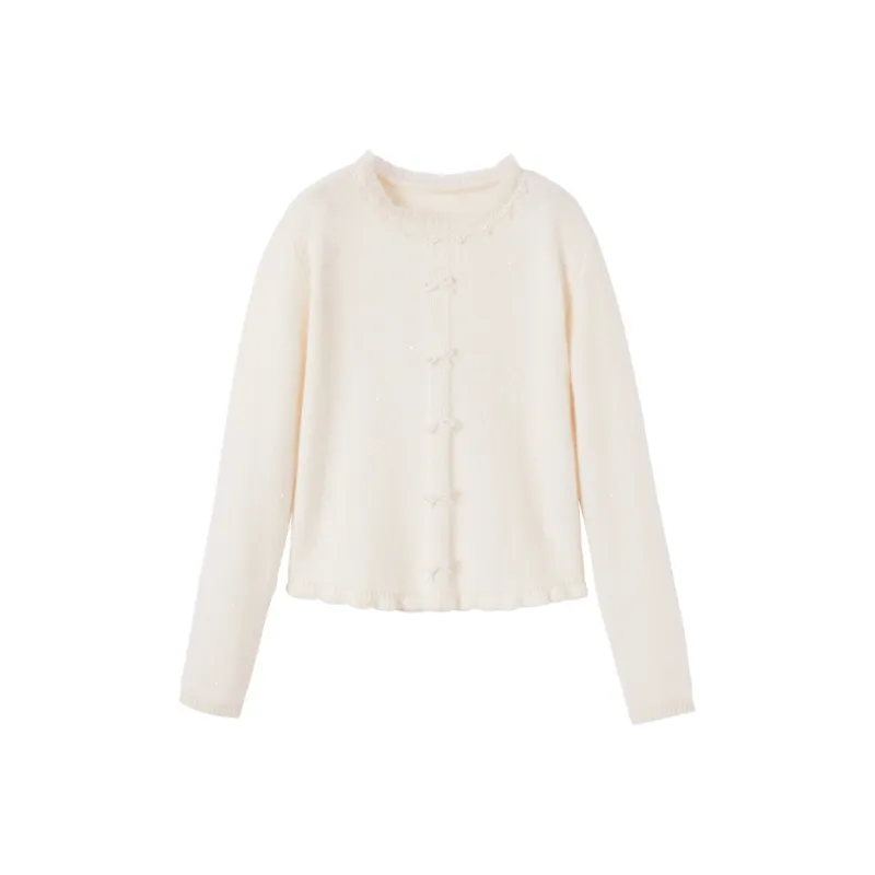 XIANGYING Sweater Women's Beige-0