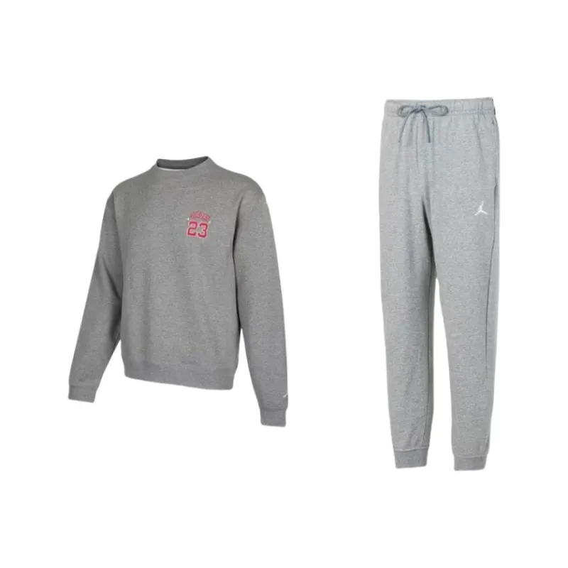 Jordan Sweatshirt Set Men's Gray-0