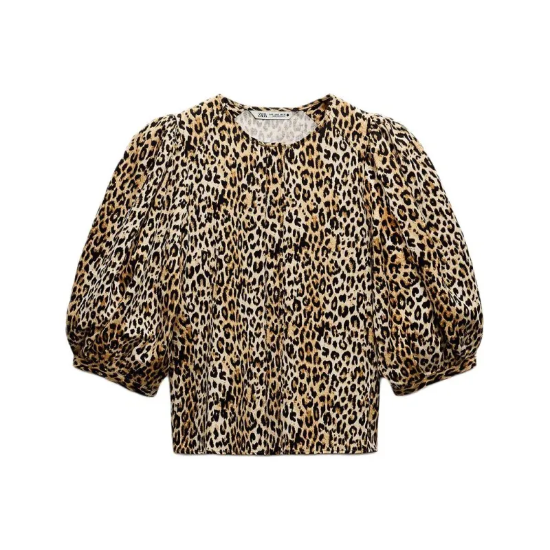 ZARA ZW Series Shirt Women's Leopard Print-0