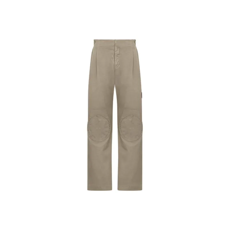 DIOR X Stone Island Cotton Blend Satin Loose Fit Sportswear Pants-0