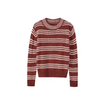 Demana Sweater Women's Red White Stripes