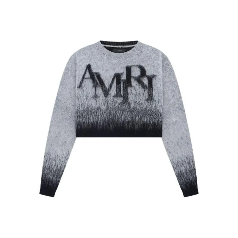 AMIRI Staggered Gradiant Crewneck 'Grey'-0