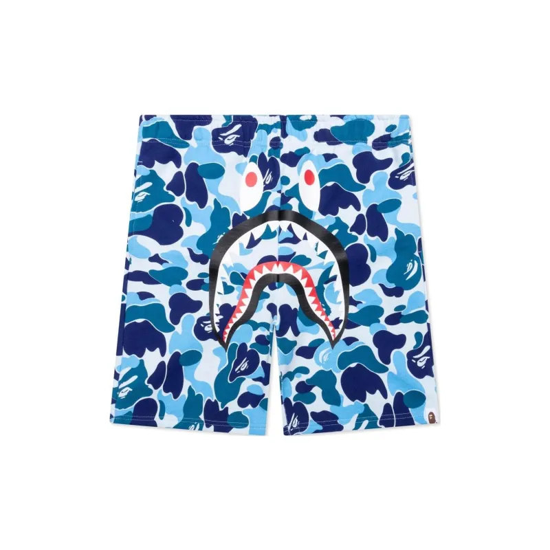 A BATHING APE Abc Camo Shark Sweat Shorts-3