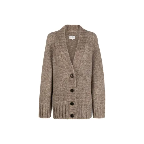 Maison Margiela V Neck Ribbed Knitted Cardigan