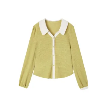 EICHITOO Shirt Women's Light Green Splicing
