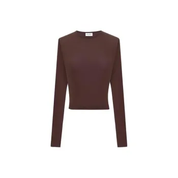 SAINT LAURENT T Shirts Women's Burgundy