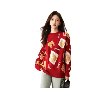 X MOOM Sweater Women's Burgundy