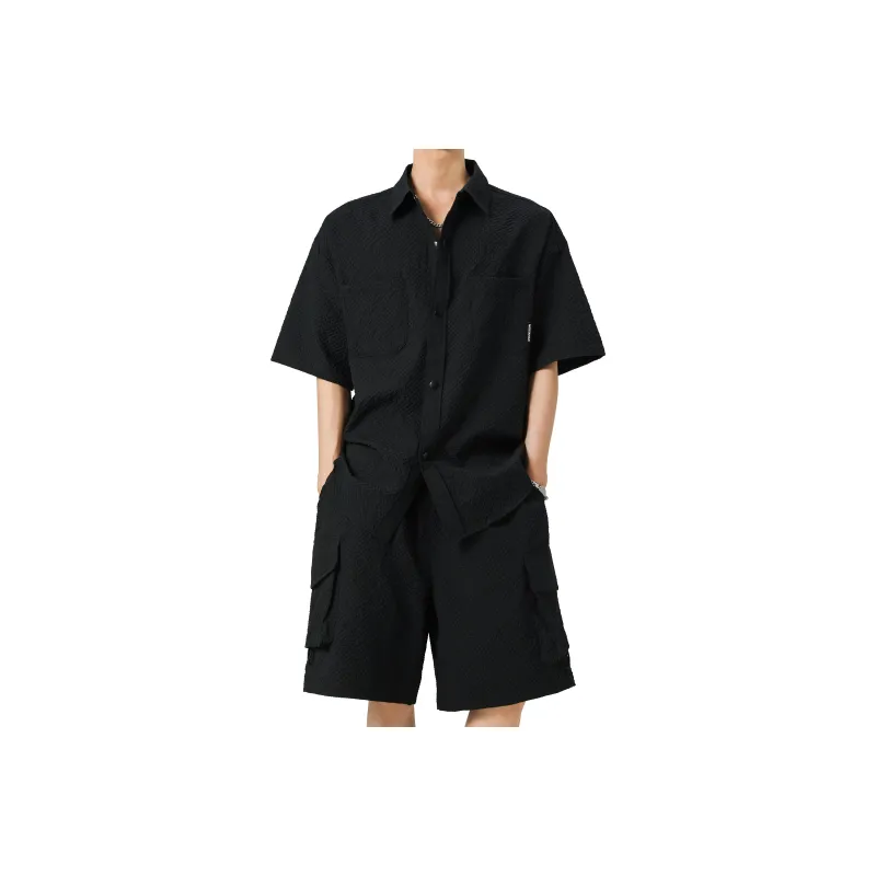 MARK WAFFLE Shirt Matching Set Unisex-12