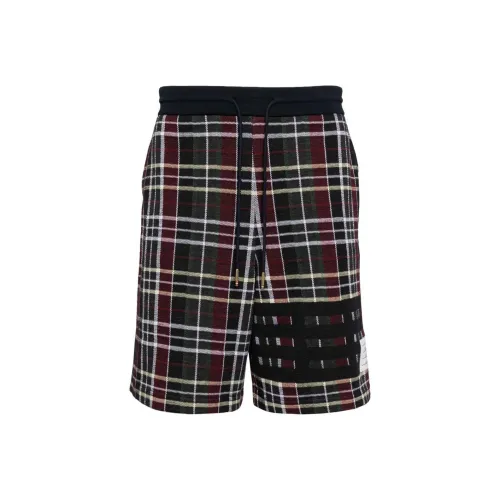 THOM BROWNE Striped Trim Low Top Sneakers