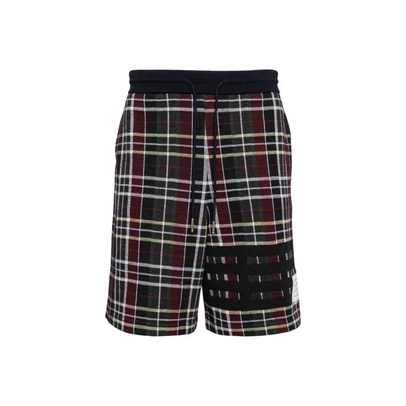 THOM BROWNE Checked Sweatshorts-0