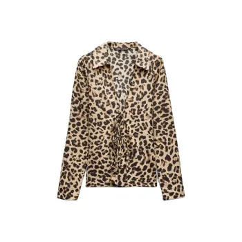ZARA Shirt Women's Leopard Print