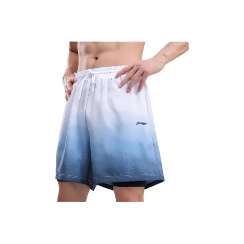 LiNing Casual Shorts Men's Blue White