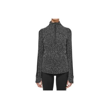 Lululemon Run Briskly Sweatshirt Women's Black Jacquard