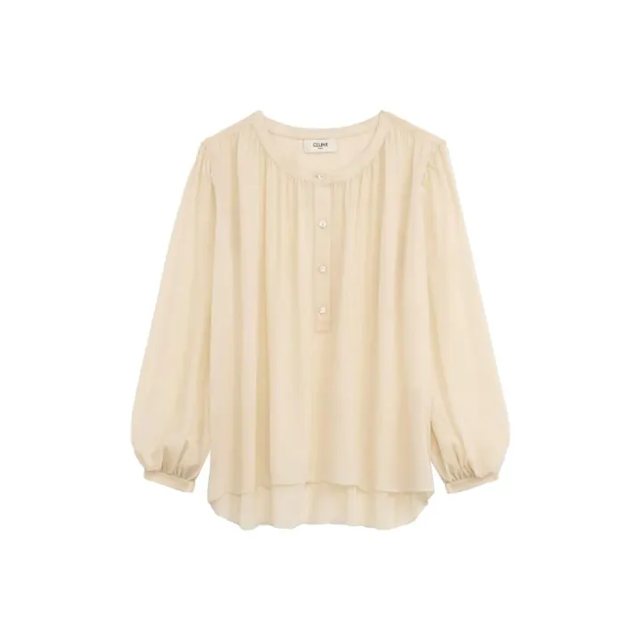 CELINE Shirts Women's Beige Yellow-0