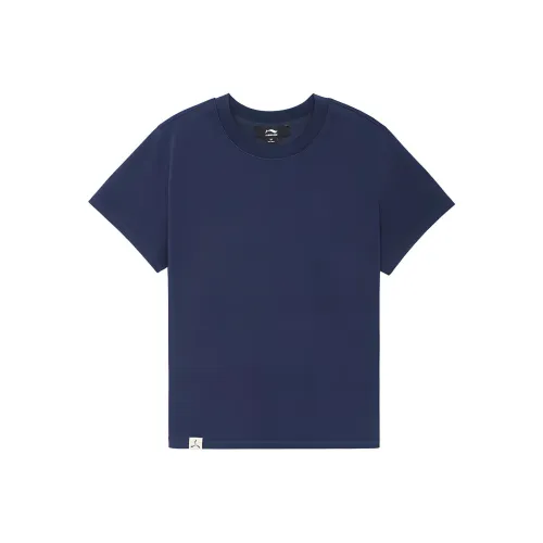 LI NING 1990 Classic Collection T Shirt Women's Dark Ship Blue