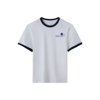 TEME Regular T Shirt Women's White & Navy Blue
