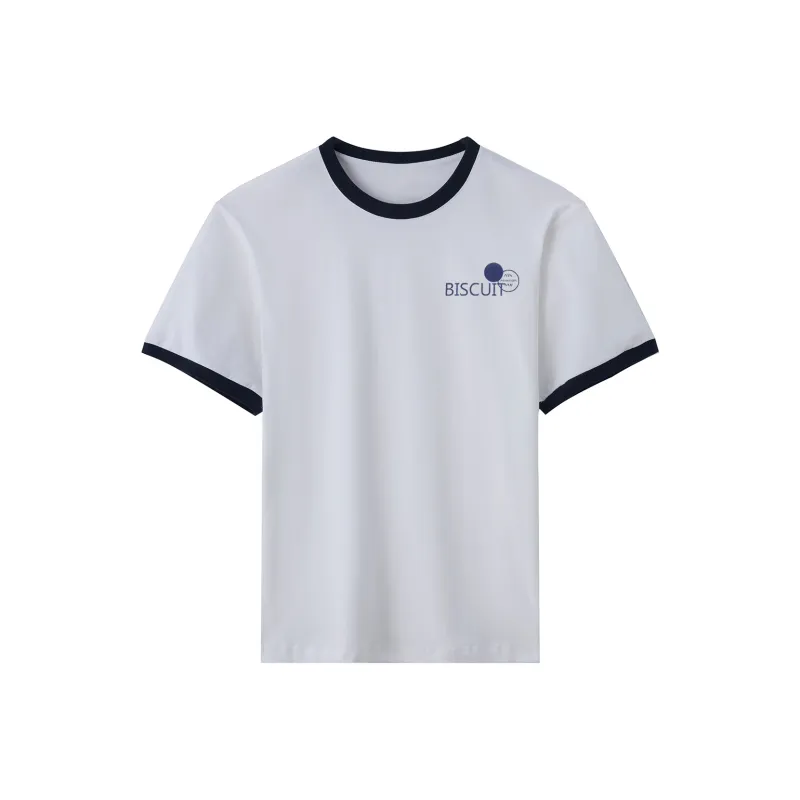 TEME Regular T Shirt Women's White & Navy Blue-0
