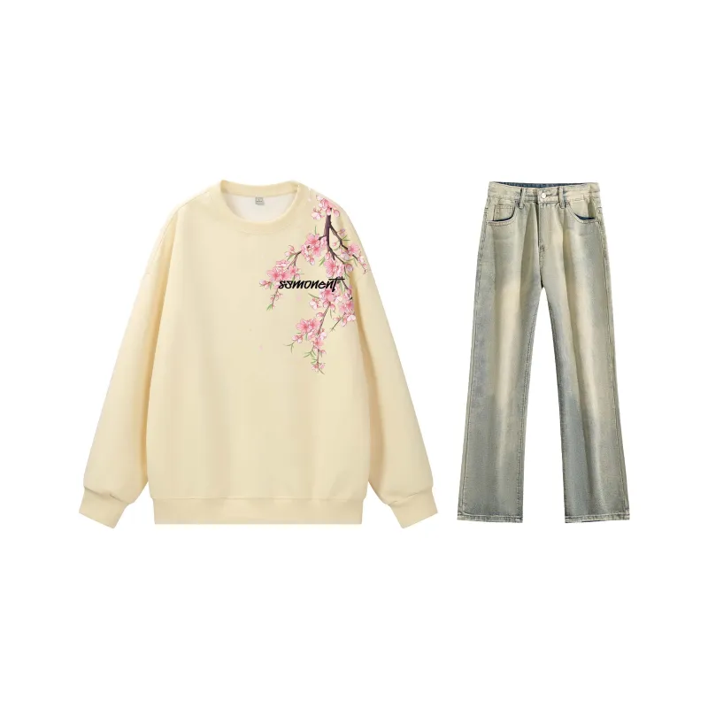 SUNSETMONENT Sweatshirt Set Unisex-29