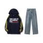 Navy Blue Top+Medium Blue Pants