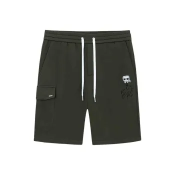KARL LAGERFELD Casual Shorts Men's Army Green
