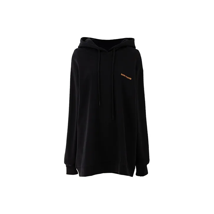 SOON FLOWER Sweatshirt Spring Fall Women's Black-0