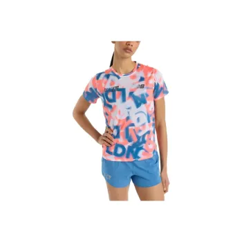 New Balance London Edition Regular T Shirt Women's Orange Blue Multicolor