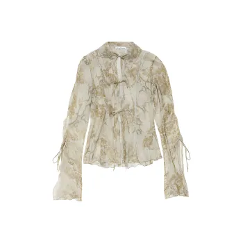 Acne Studios Floral-print Semi-sheer Shirt