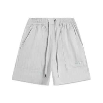 LiNing Casual Shorts Men's Mist Gray Stripe