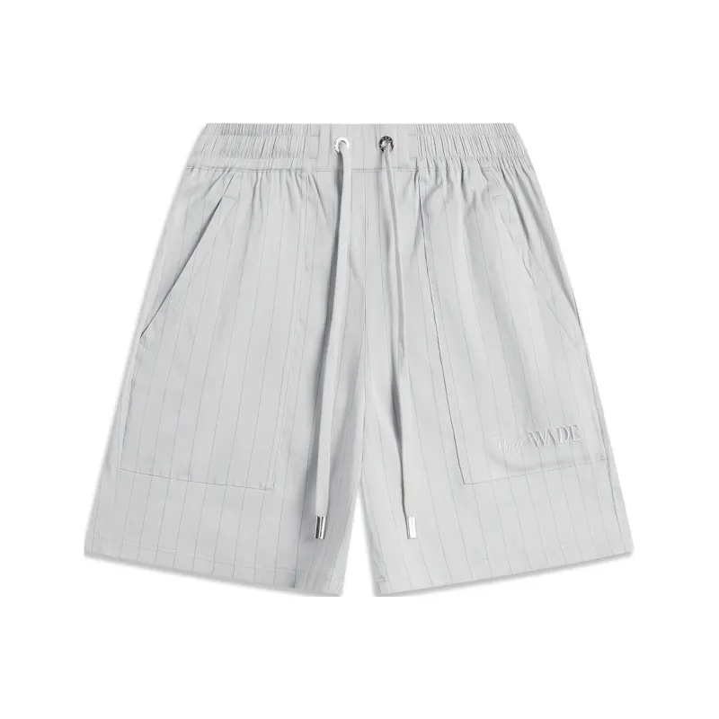 LiNing Casual Shorts Men's Mist Gray Stripe-0