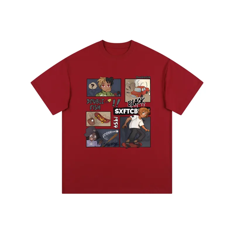 DOUBLEFISH Short Sleeved T Shirts Unisex-5