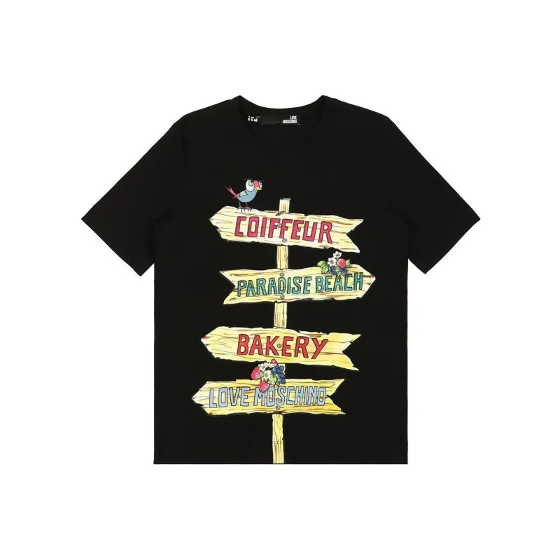 LOVE MOSCHINO T Shirts Women's Black-0